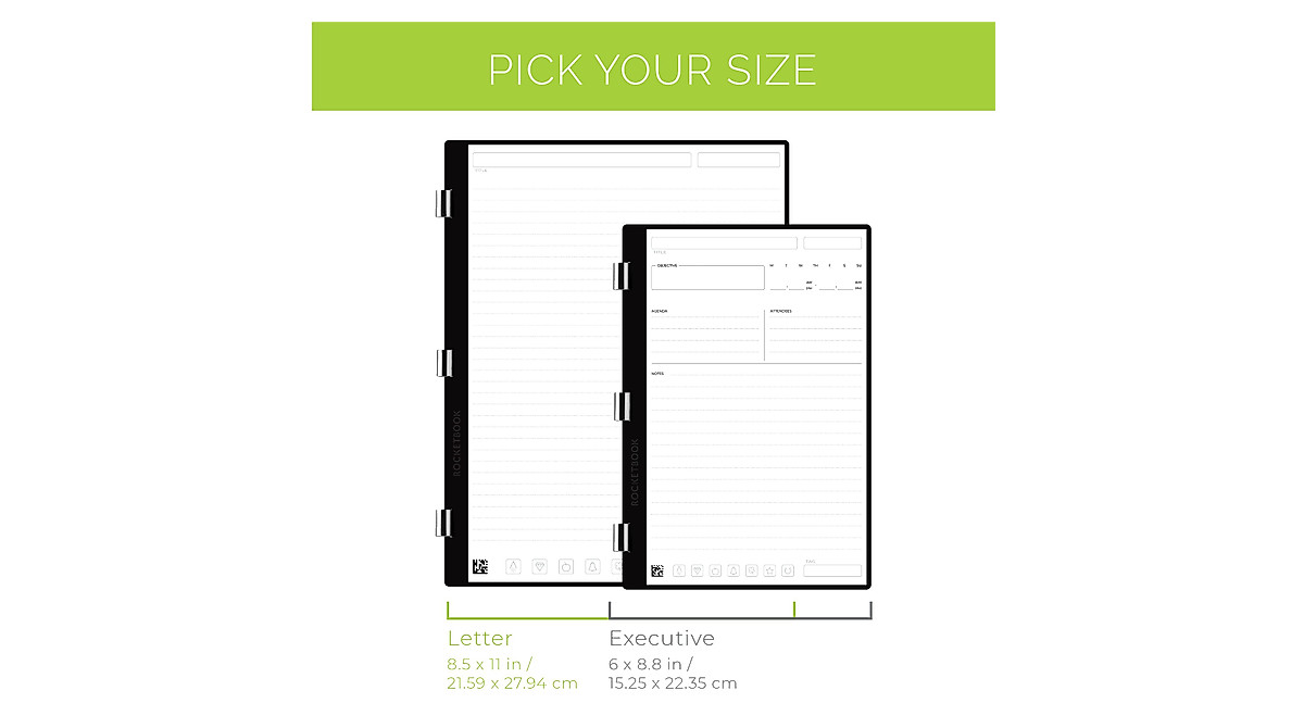 Rocketbook Pro Lined Pages – Reusable & Scan to Cloud Notebook