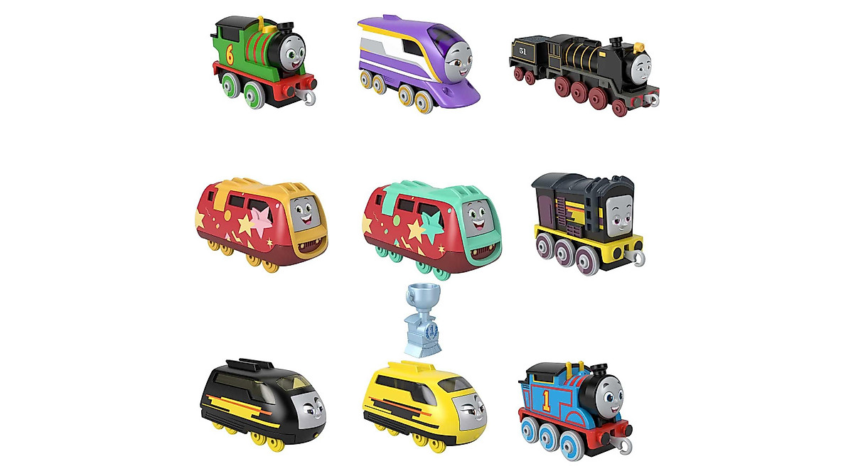 Thomas & Friends Diecast Race Set of 9 Kids Train Engines for Ages 3+