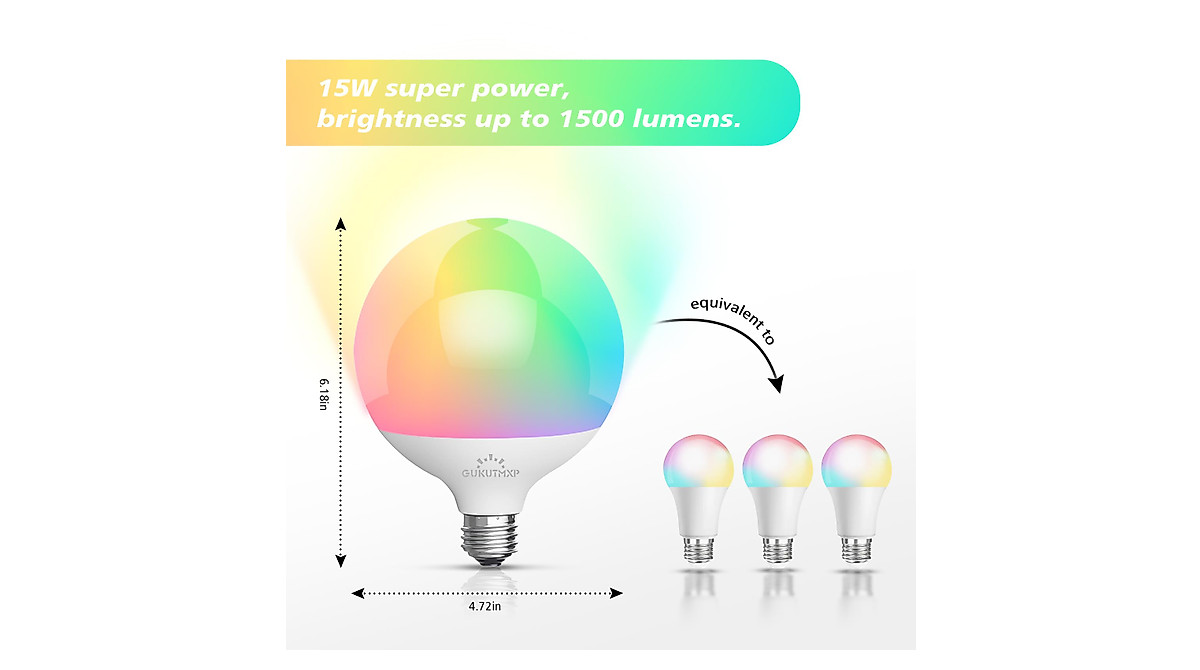 Color Changing LED Bluetooth Light Bulb - 16 Million Colors & Dimmable