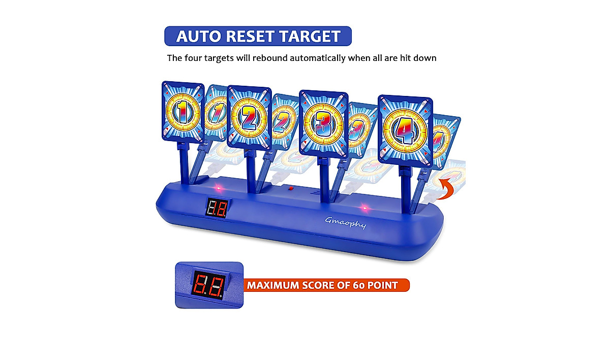 GMAOPHY Digital Shooting Targets with Foam Dart Blaster for Kids