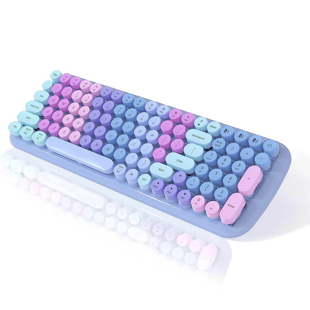 Momoone Gradient Bluetooth Keyboard - Colorful Retro Design