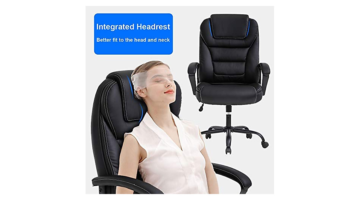 Big & Tall Office Chair with Lumbar Support - Heavy Duty Ergonomic Seat