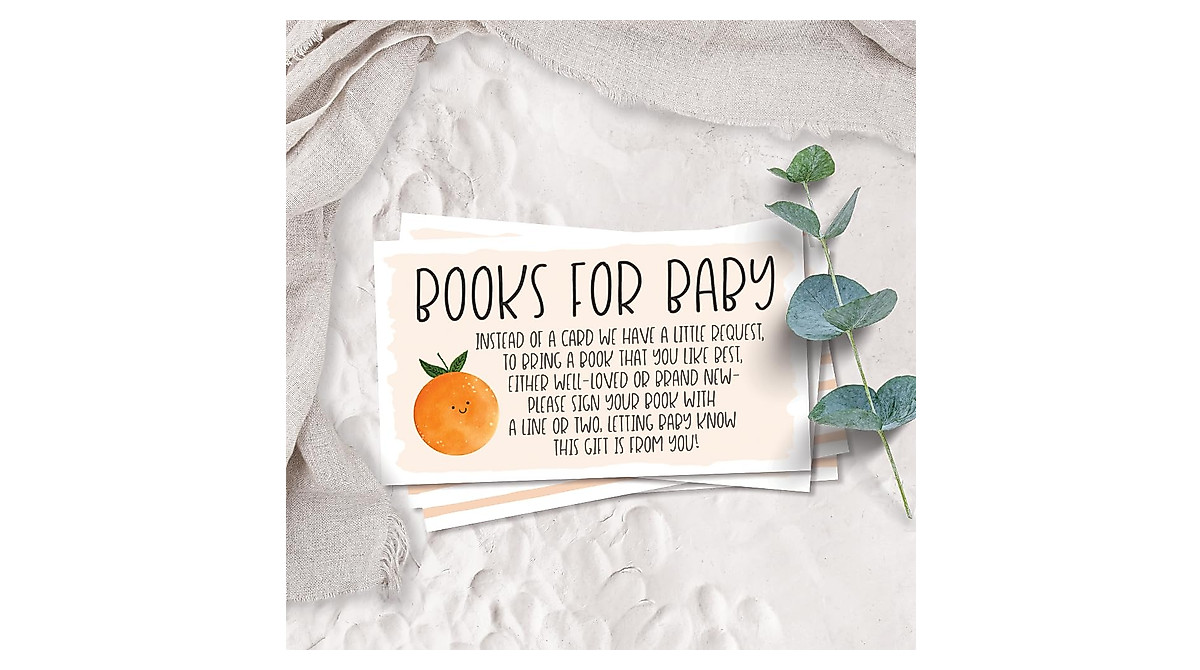Cute Baby Shower Book Request Cards - 50 Inserts