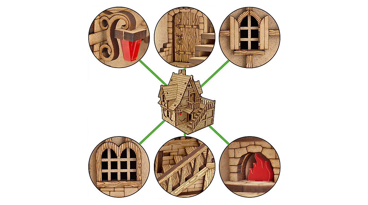 TowerRex Bastion D&D Terrain Set - Barrack Buildings For Tabletop RPGs Like Dungeons & Dragons, Warhammer - View #11