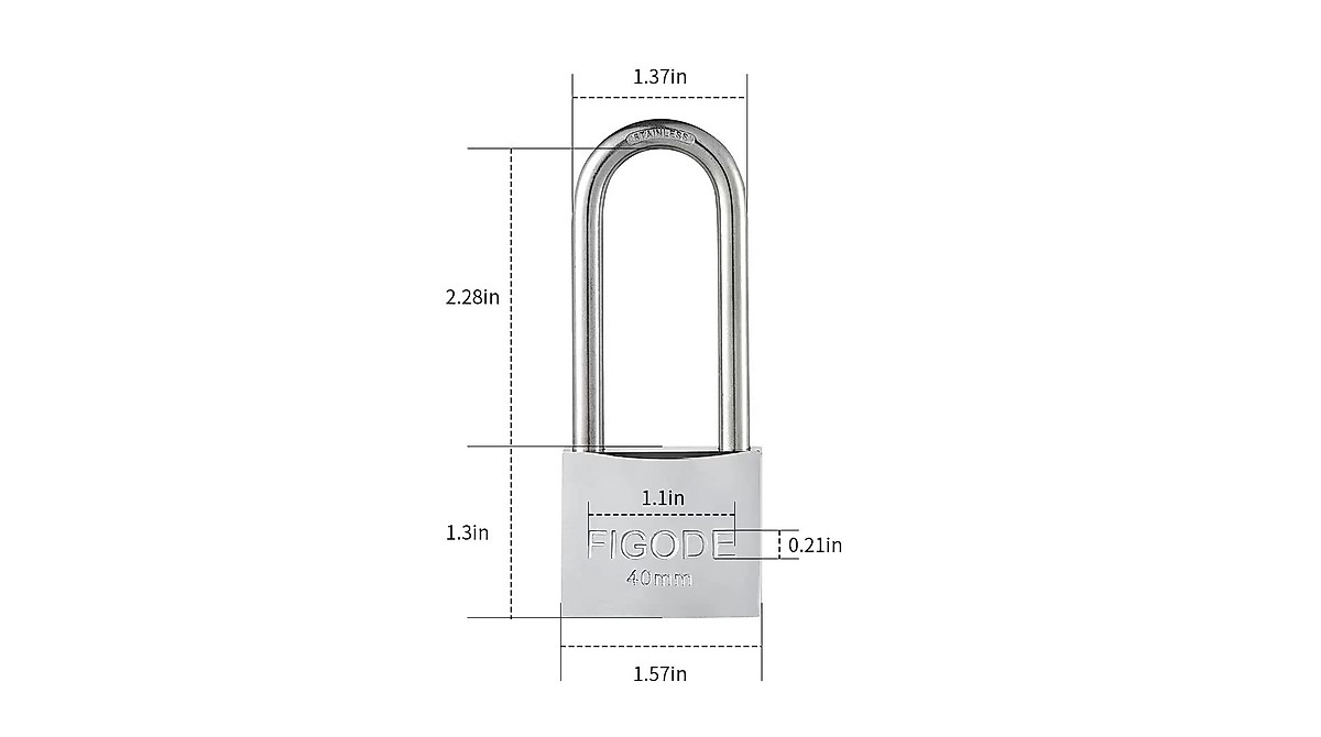 FIGODE Rustproof Padlock - Durable & Weatherproof