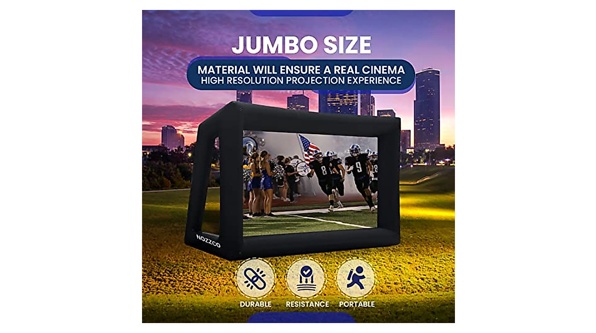 25 FT Inflatable Outdoor Projector Screen with Movie Tickets | NOZZCO