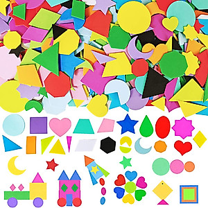 1035 Pcs Foam Geometry Shapes for Kids Classroom Arts & Crafts
