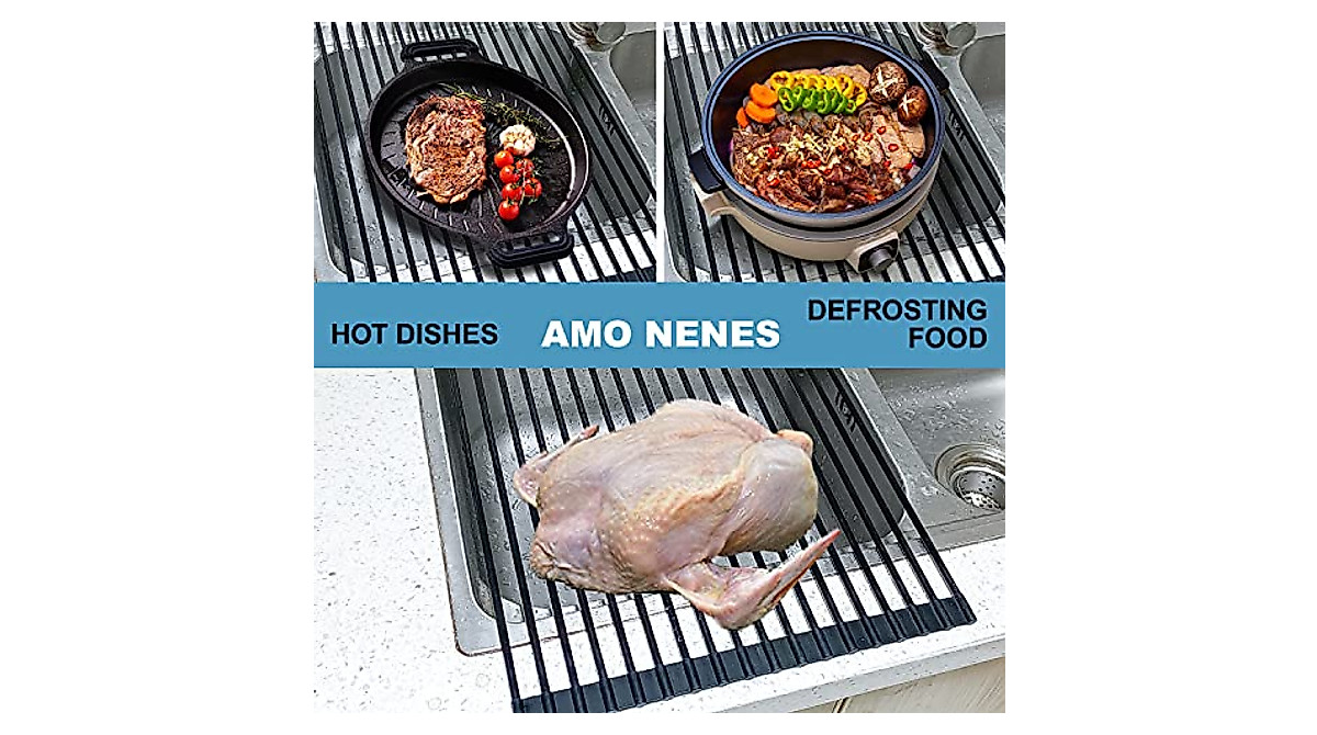 Amo Nenes Roll-Up Dish Drying Rack - Multipurpose & Space-Saving