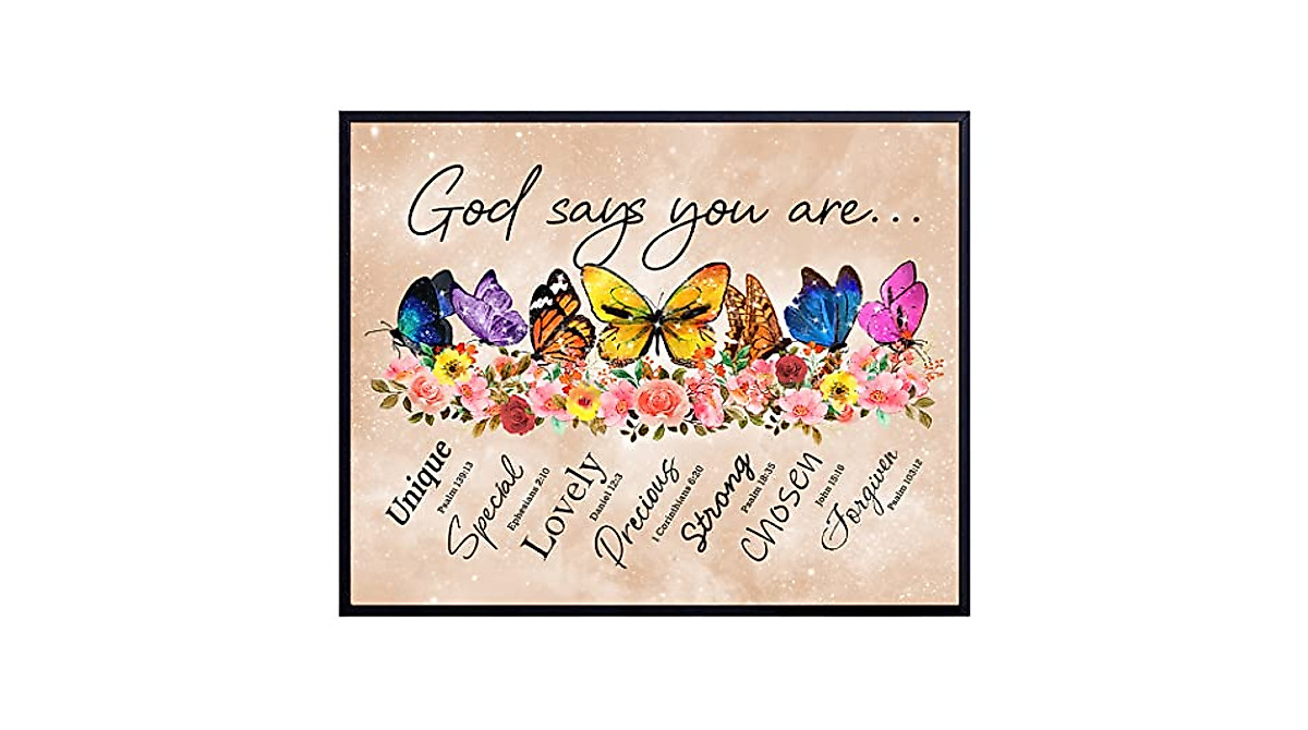 God Says You Are Wall Art - Christian Inspirational Decor for Faith & Home