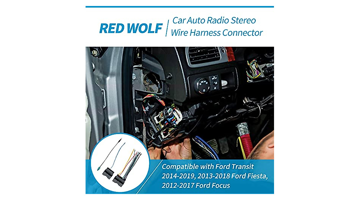 RED WOLF Radio Antenna Adapter for Ford Transit, Fiesta, Focus