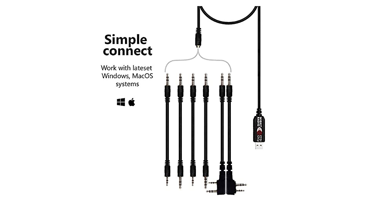 MIRKIT FTDI USB Baofeng Programming Cable 6 In 1 Model 5 For Flashing Ham Radios: Baofeng Radio, Wouxun, Kenwood, Motorola, Yaesu - View #6