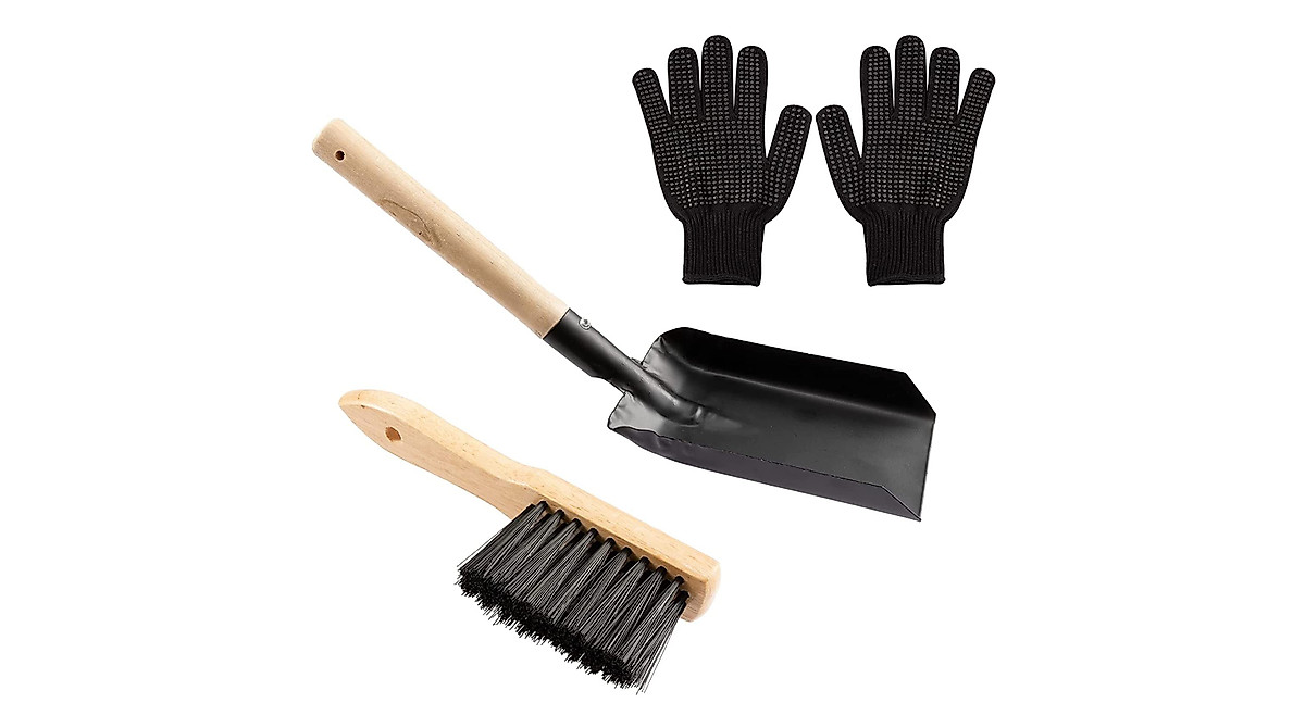 Fireplace Ash Shovel & Brush Set | Upgraded Fireplace Tools