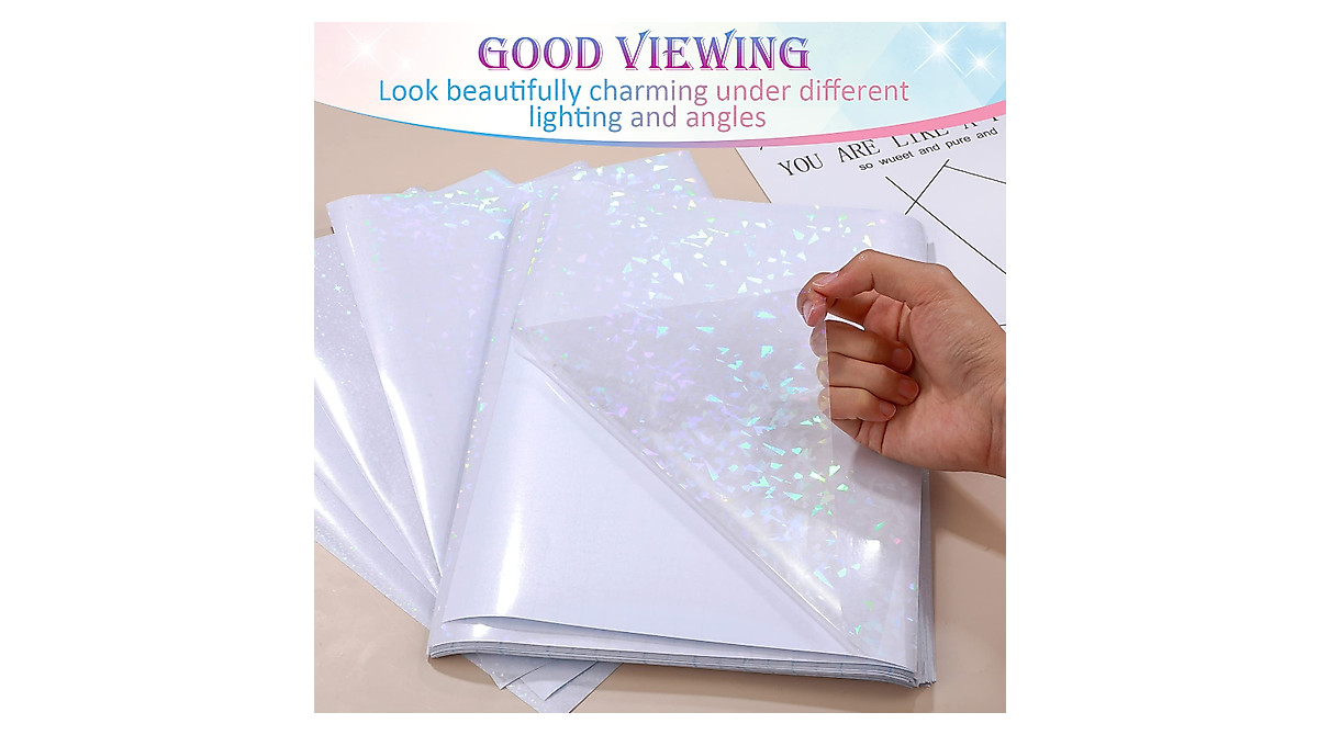 108 Sheets Holographic Sticker Paper for Creative Projects