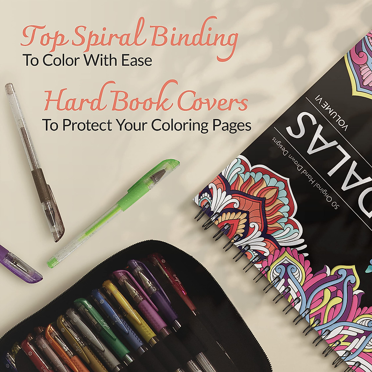 ColorIt Mandalas to Color Volume VI - Adult Coloring Book with 50 Designs