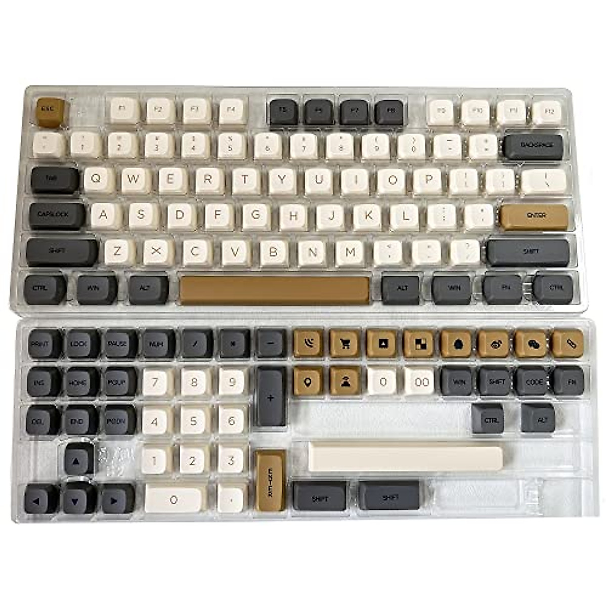 Lot De 137 Touches Clavier Mécanique PBT XDA - Profil Uniforme, Sublimation - Compatible Cherry MX, Gateron, Etc.