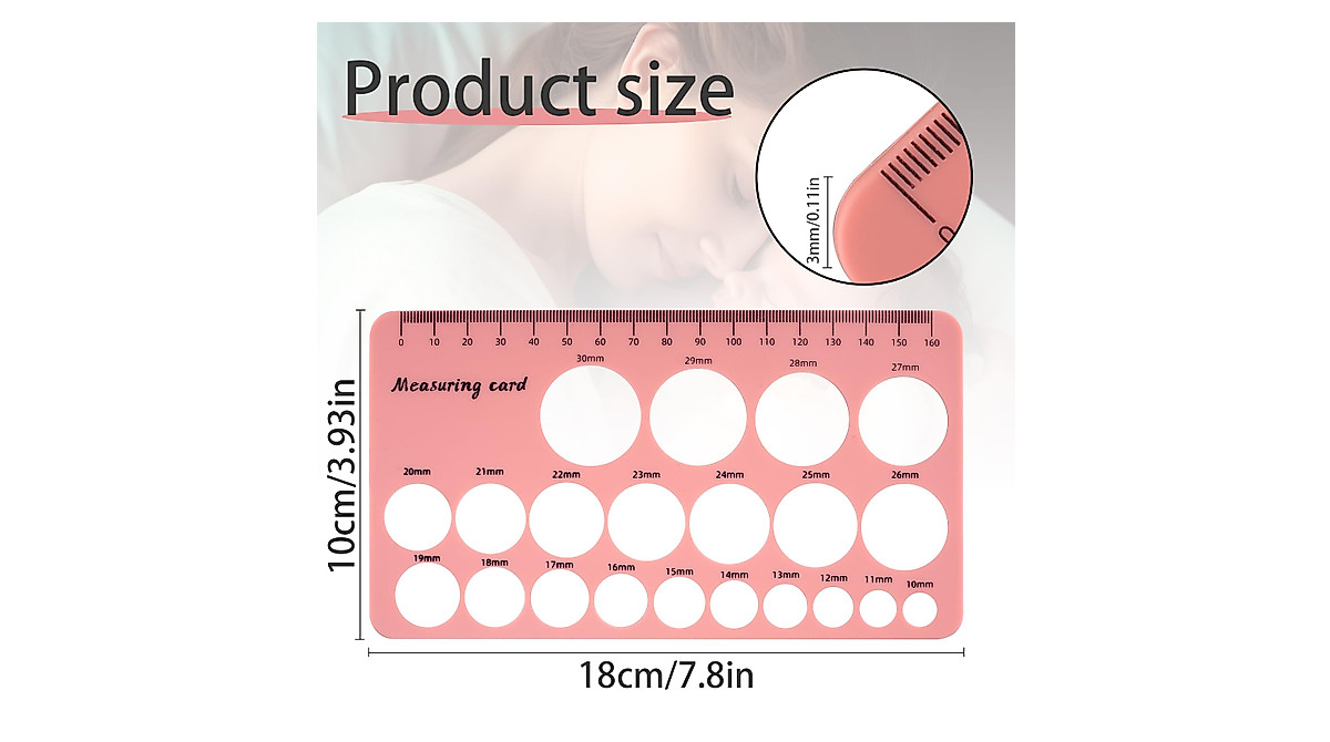 Nipple Rulers for Breast Pump Flange Sizing