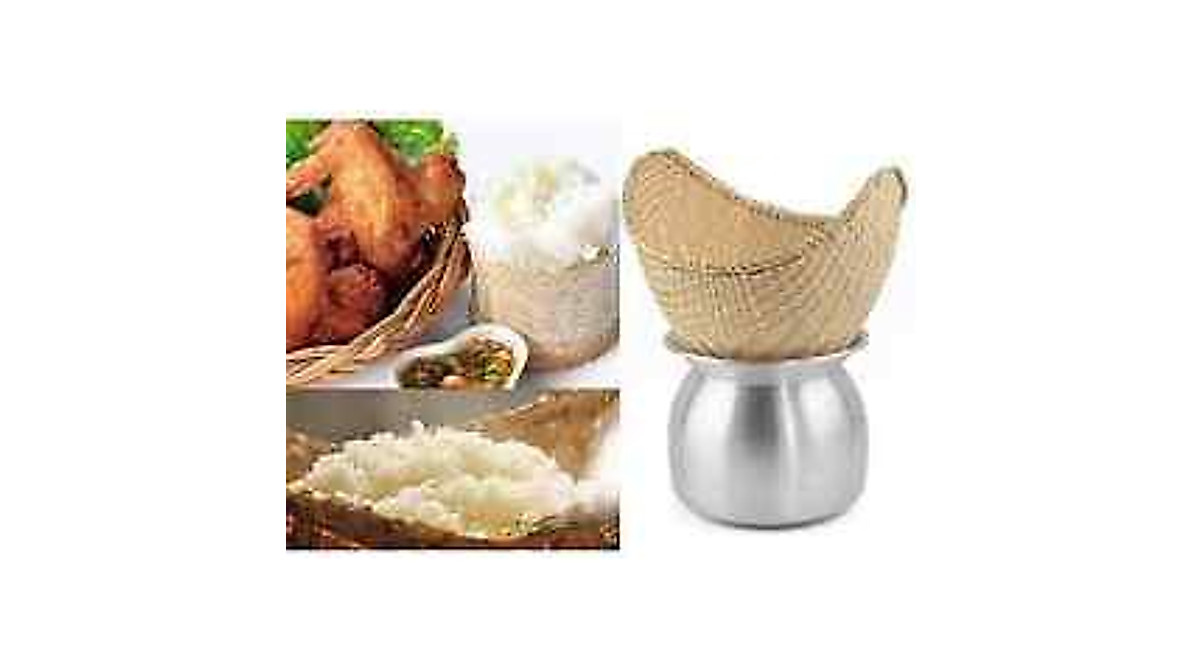 Sticky Rice Steamer Pot & Bamboo Basket Set