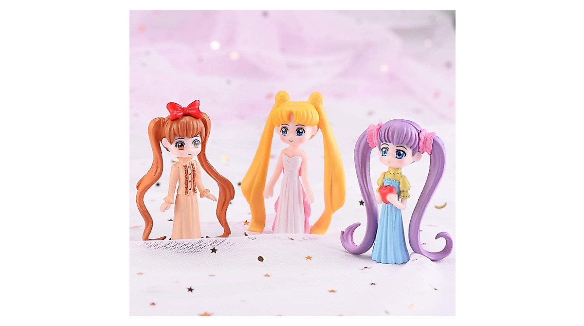 HYSTYLE 6 Pcs Lovely Girl Figurines - Cute Decor Set