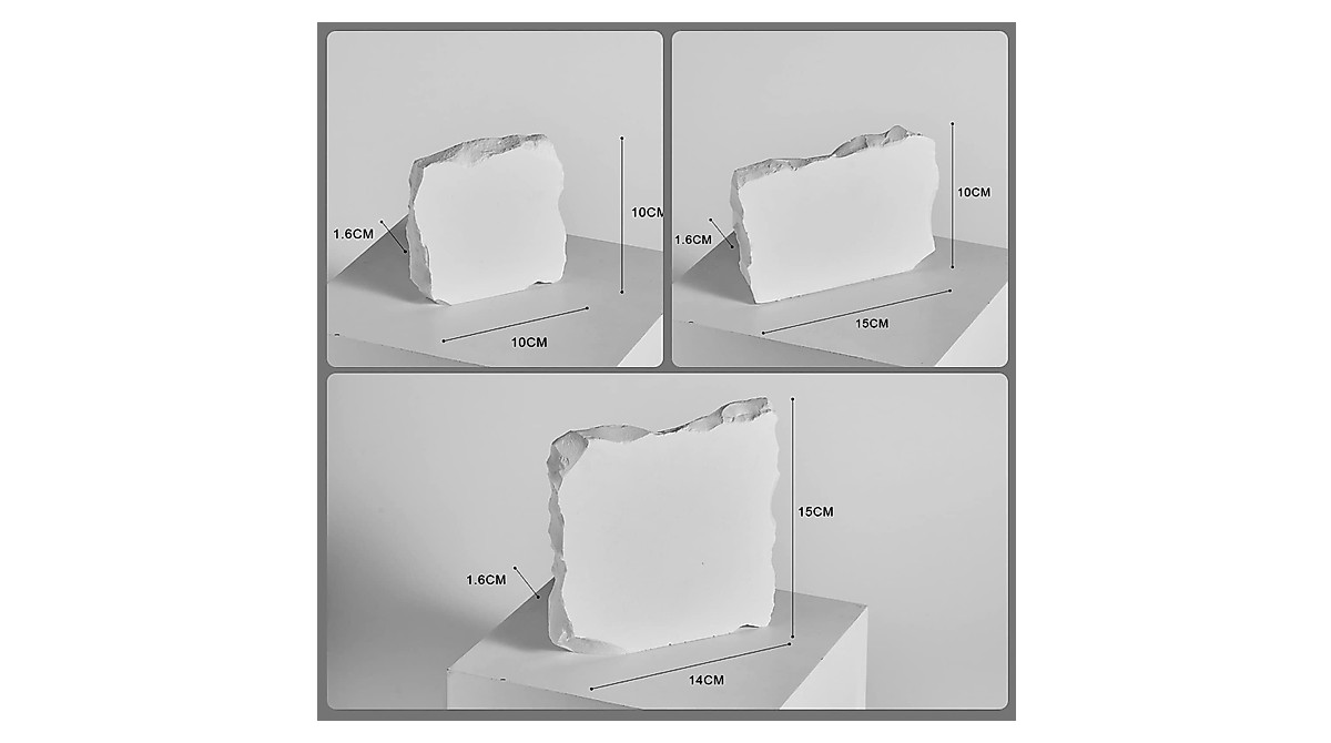3PCS White Gypsum Props for Product Photography | Waterproof & Reusable