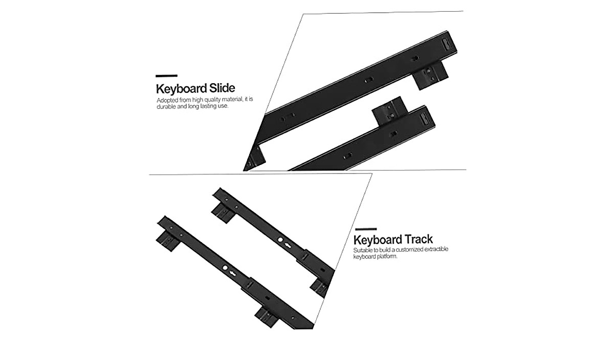 Ciieeo Keyboard Rails - Easy Slide Under Desk Solution