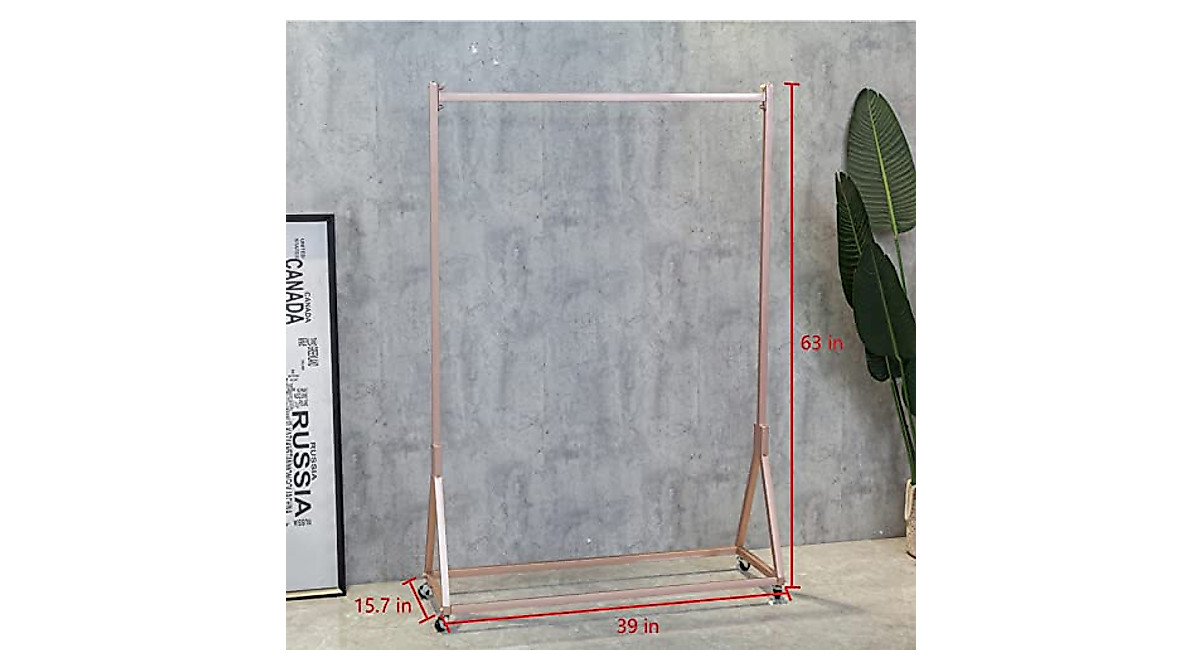 Stylish Rose Gold Garment Rack - Heavy Duty & Versatile