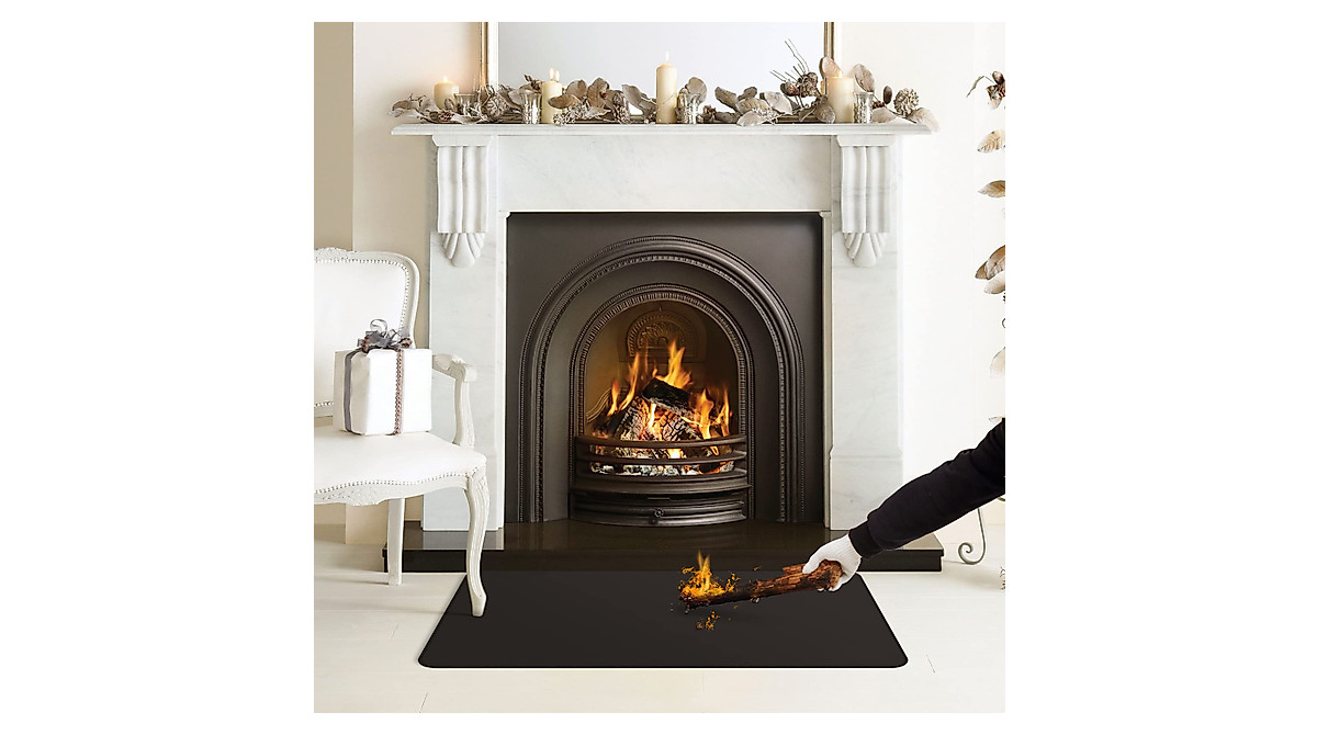 FLASLD Fire Resistant Hearth Rug - 24x42 for BBQ