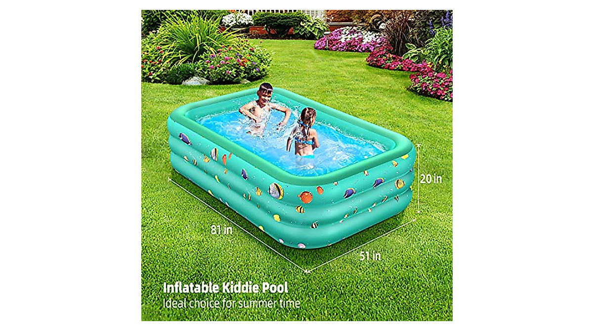 ZATK Inflatable Pool for Kids & Family | Thickened Bottom Fun
