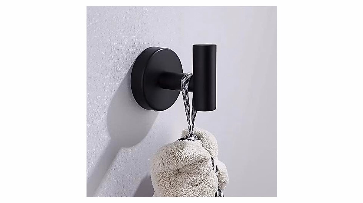 Lckaien Matte Black Towel Hook - Stylish &amp; Durable