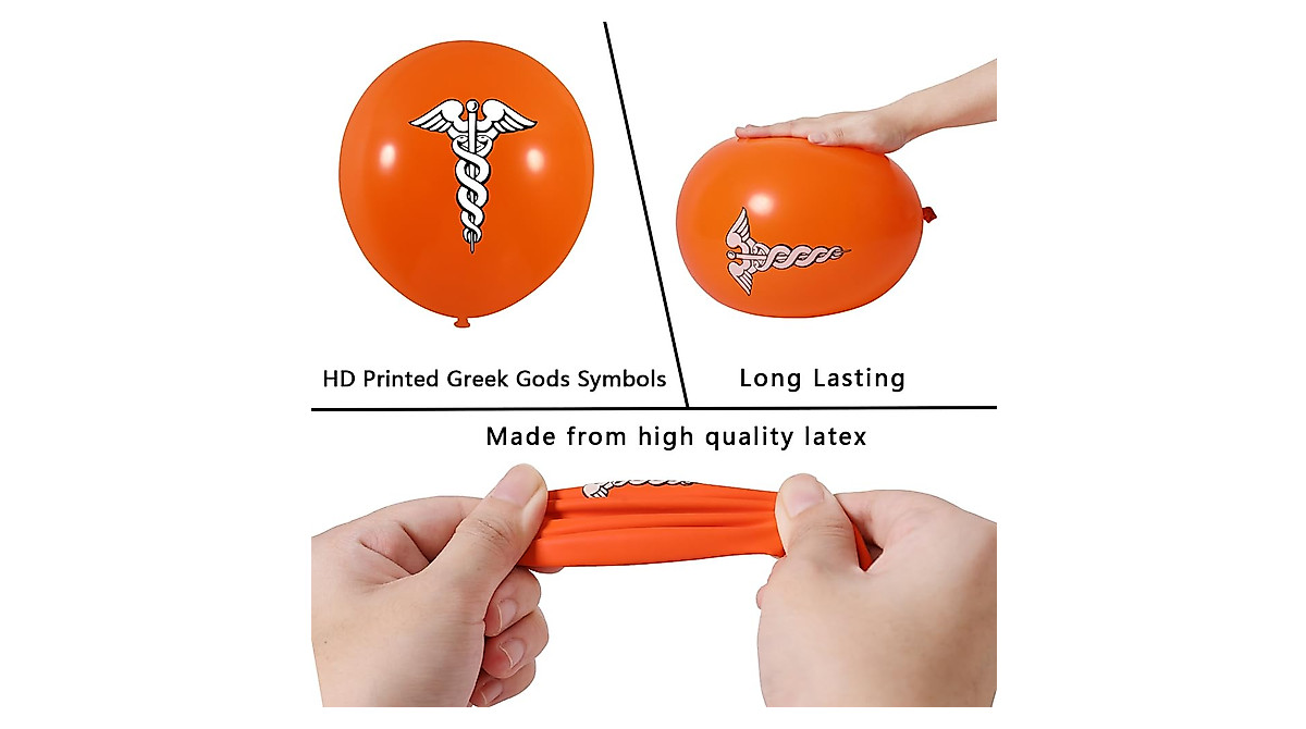 96pcs Greek Mythology Balloons & God Party Decorations