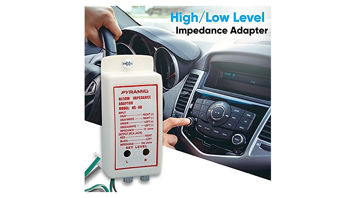 Pyramid High Low Impedance RCA Adapter for Car Audio