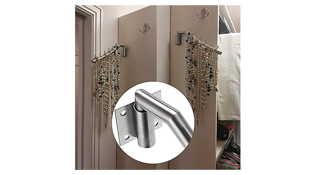 Wall Mounted Clothes Hanger Rack - Space Saver Stainless Steel Organizers