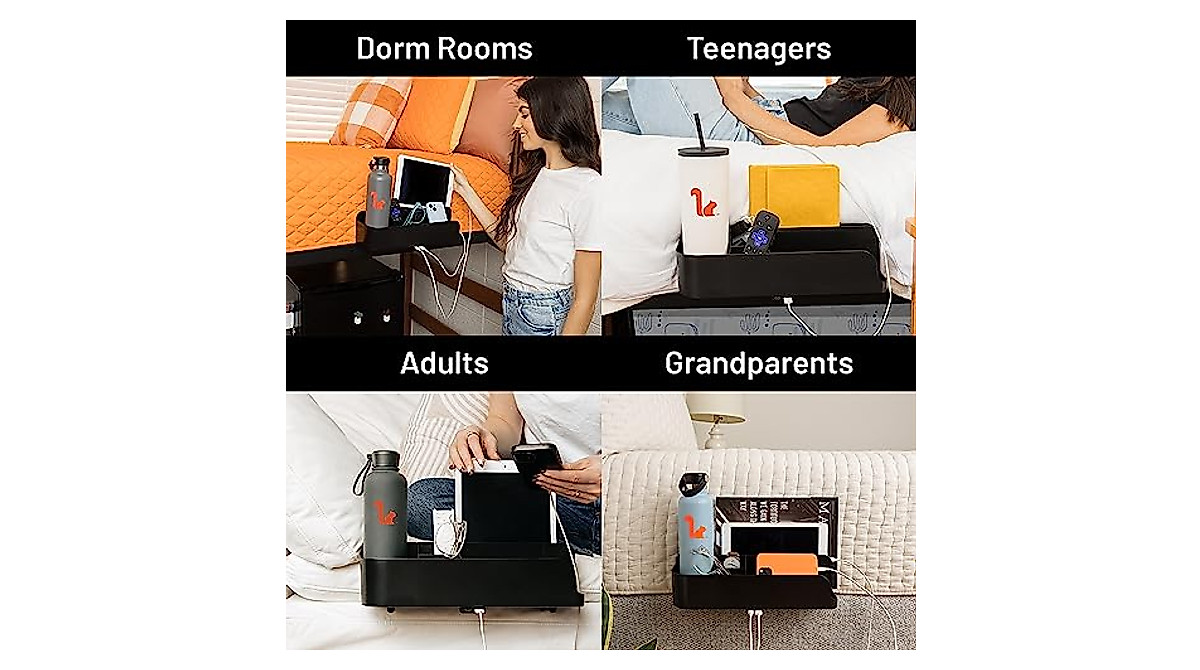 Squirrel Bedside Perch: USB Charging Organizer