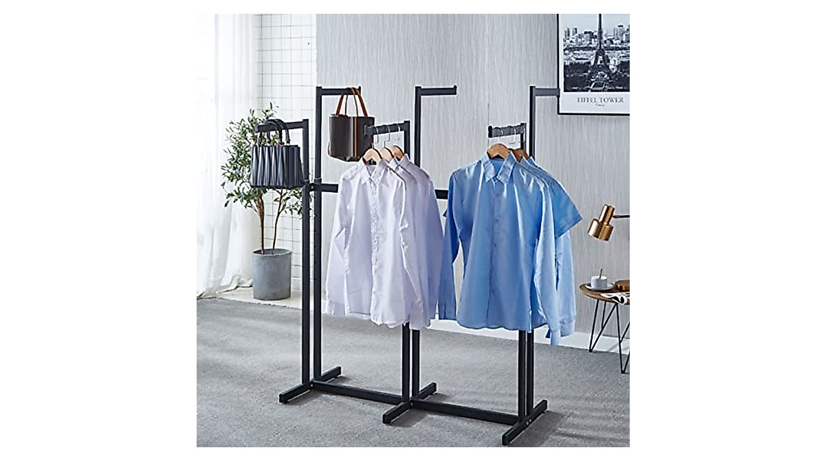 Stylish 6-Way Garment Rack for Retail Displays