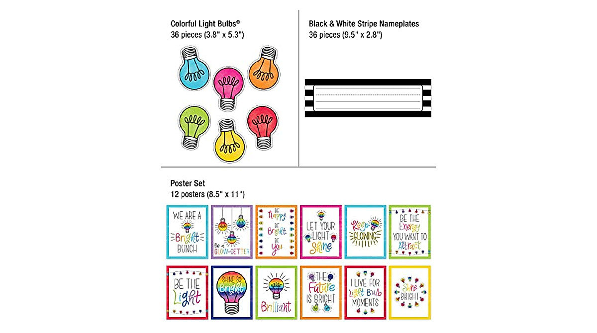 Schoolgirl Style Light Bulb Moments Classroom Decor Bundle - Inspire ...
