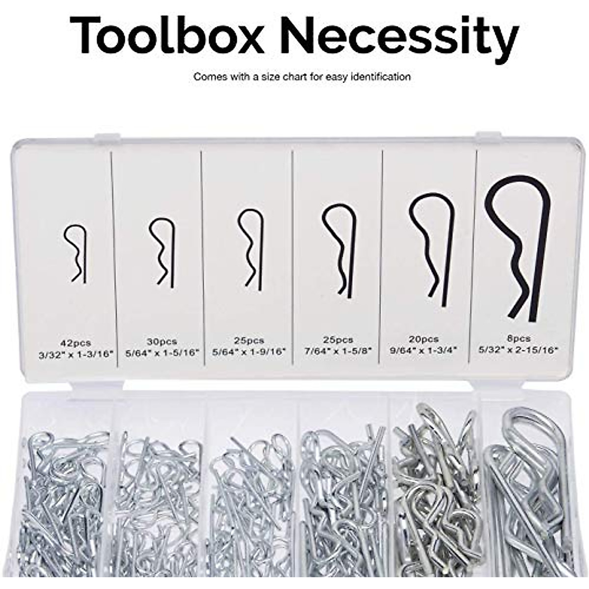 150Pcs Hitch Pin Clips - Durable & Versatile Assortment