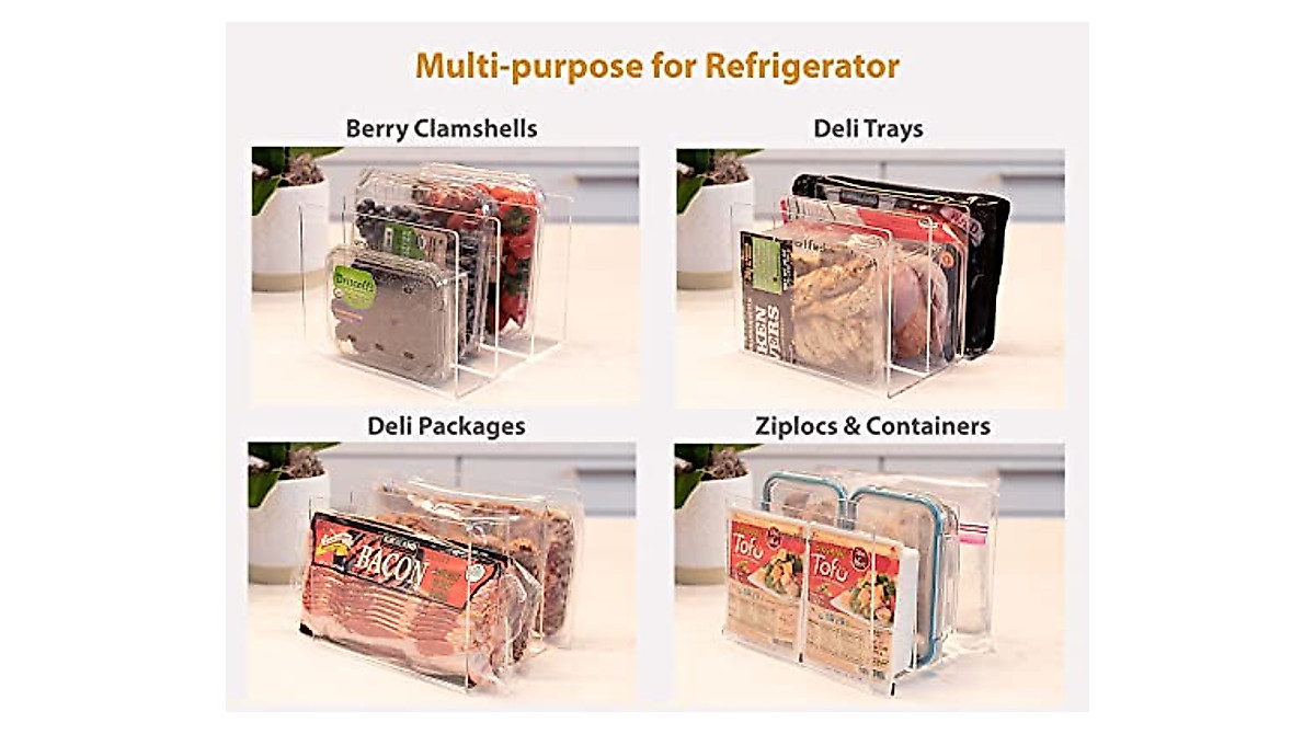 Smartified Acrylic Fridge Organizer - Space-saving Solution