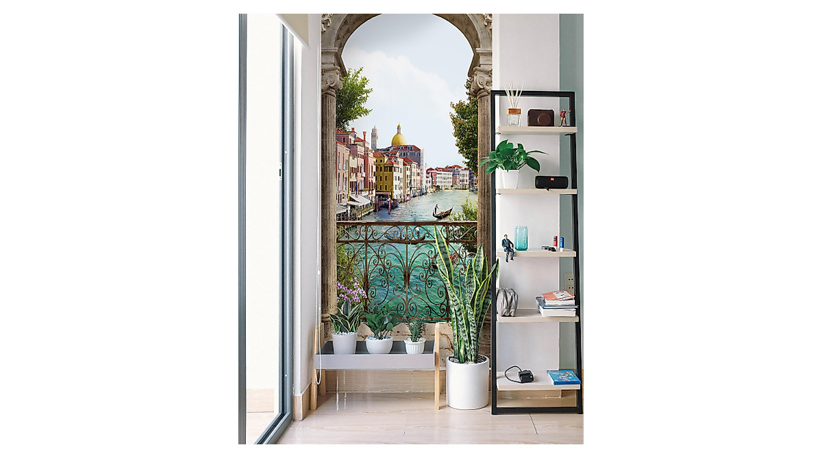FLFK Door Mural - Peel and Stick Italian Water City