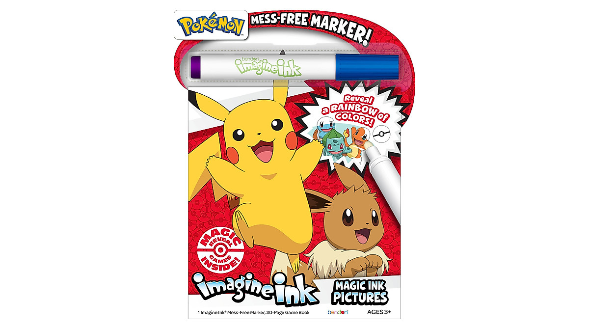 Bendon Imagine Ink Pokemon Magic Ink Book with Mess-Free Marker