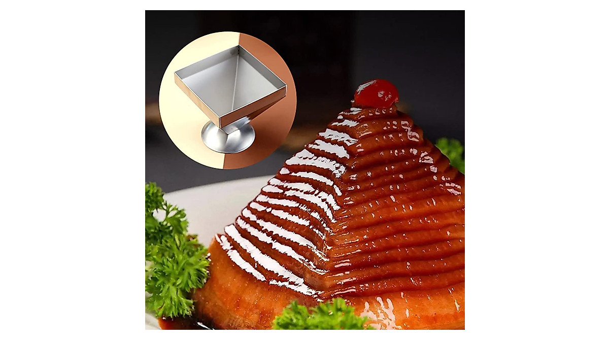Hemoton Stainless Steel Pyramid Mold for Cooking