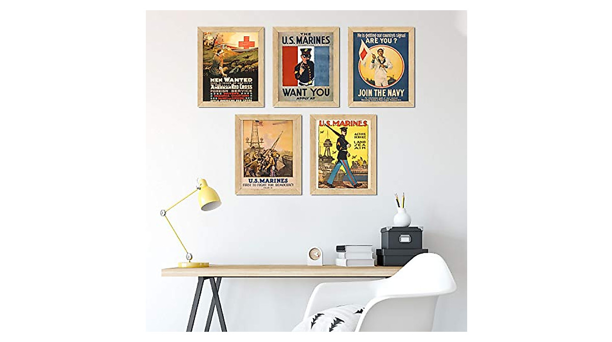 WWI Propaganda Posters Set of 5 | Vintage Military Wall Art