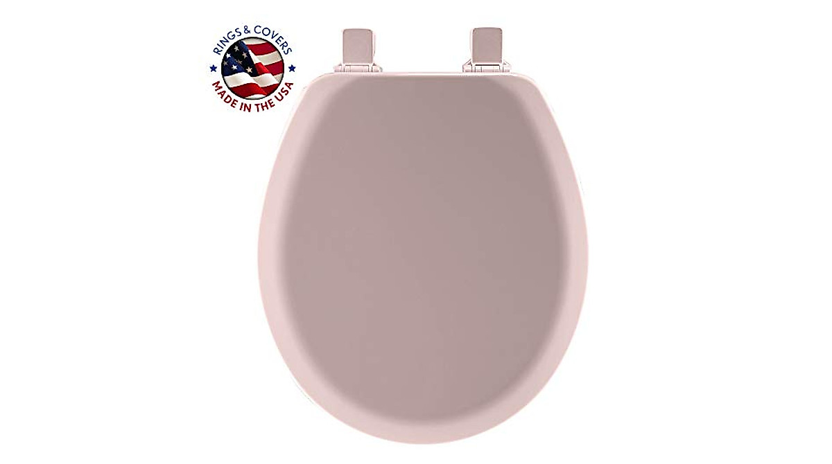 MAYFAIR Cameron Pink Toilet Seat - Never Loosen & Easy Clean