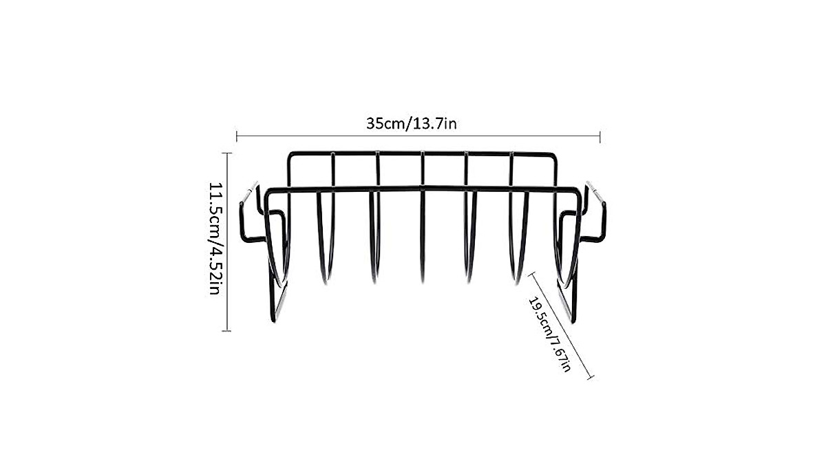 Kona Rib Racks for Grilling and Smoking - Easy to Clean Reversible Non ...