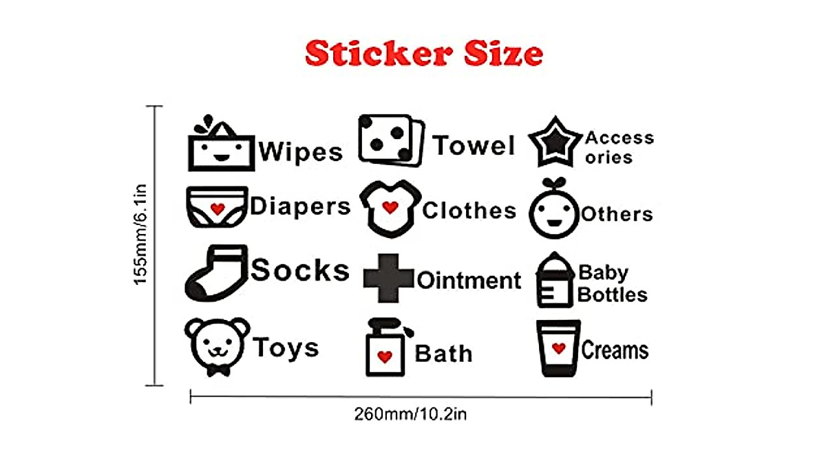 Organize Baby Essentials with Upgraded Diaper Cart Stickers