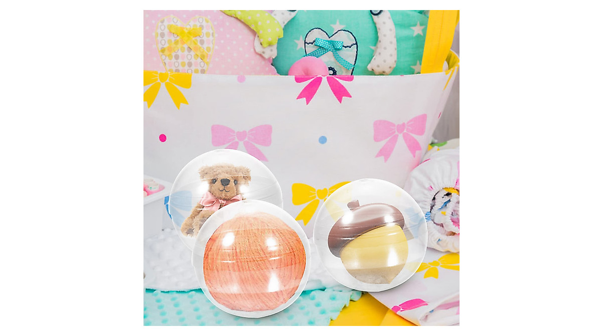 50pcs Clear Fillable Plastic Balls for DIY Gifts & Vending Machines