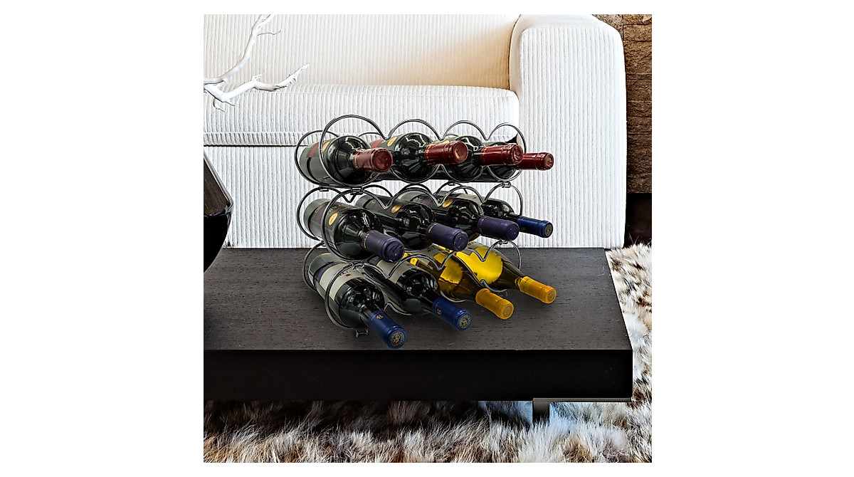 Sorbus 3-Tier Stackable Wine Rack for 12 Bottles | Elegant & Space-Saving