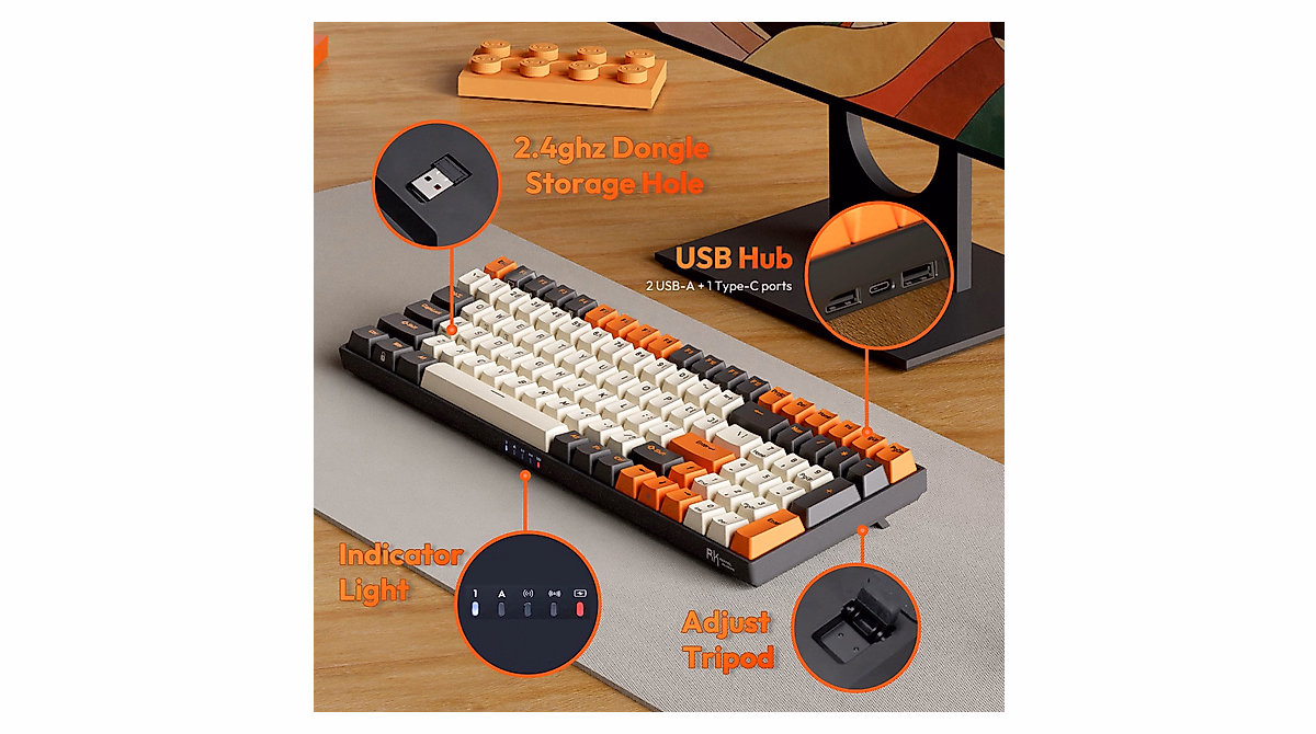 RK Royal Kludge RK100 Wireless RGB Mechanical Keyboard