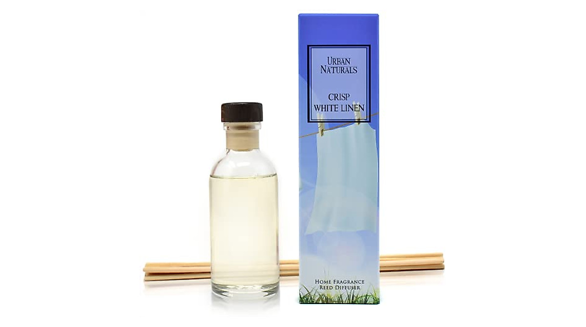 Urban Naturals White Linen Reed Diffuser Gift Set | Fresh Home Fragrance