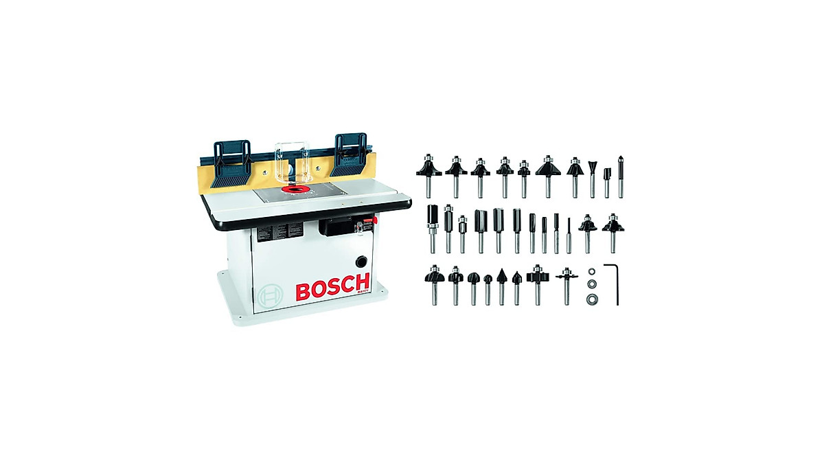 Bosch RA1171 Router Table & 30-Pc Wood Router Bit Set
