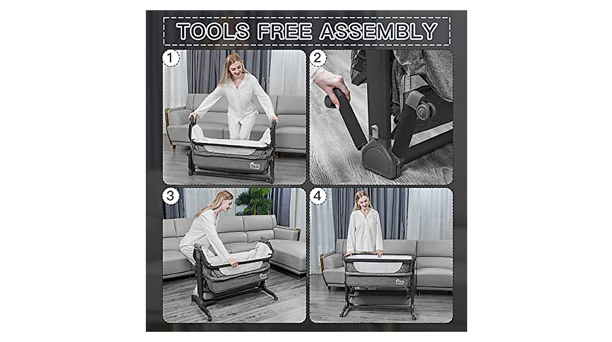 SKIH Baby Bedside Sleeper - Safe, Portable Co-Sleeping Bassinet