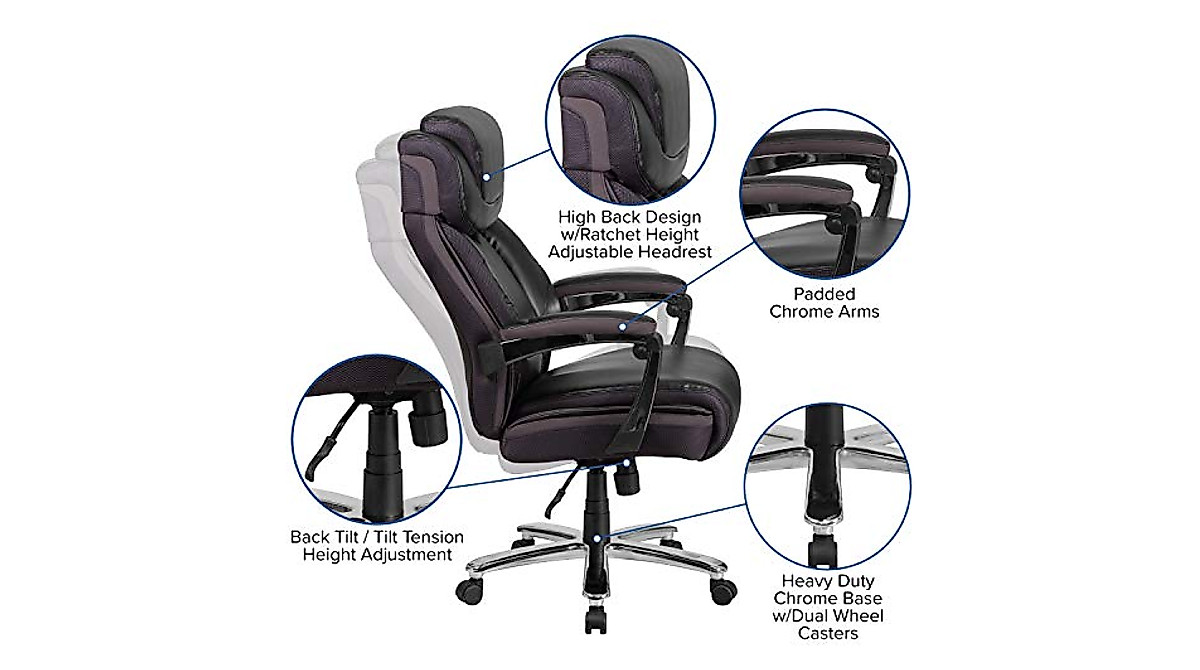 Big & Tall Ergonomic Office Chair - 500 lb Capacity